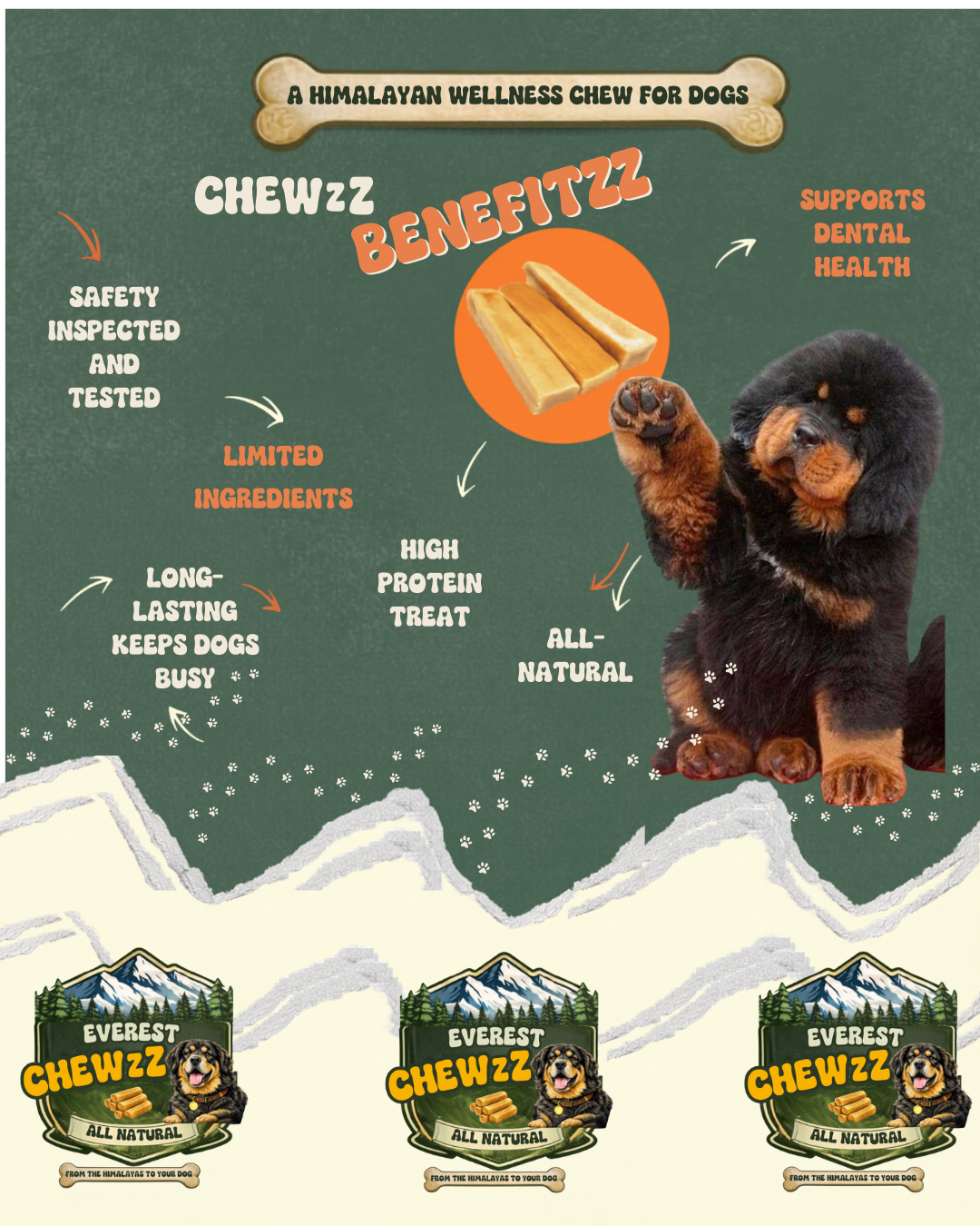 Himalayan Chews Natural Cheese Dog Chew 1 Medium Cheese Stick Approx 70 Gram