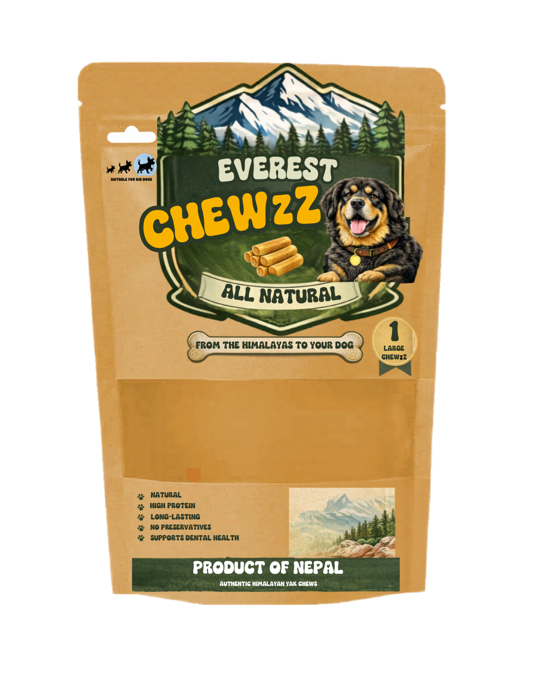 Himalayan Cheese Dog Chew – Large (100g)